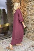 Made in Italy Purdy Pure Cotton Smock Dress Beetroot